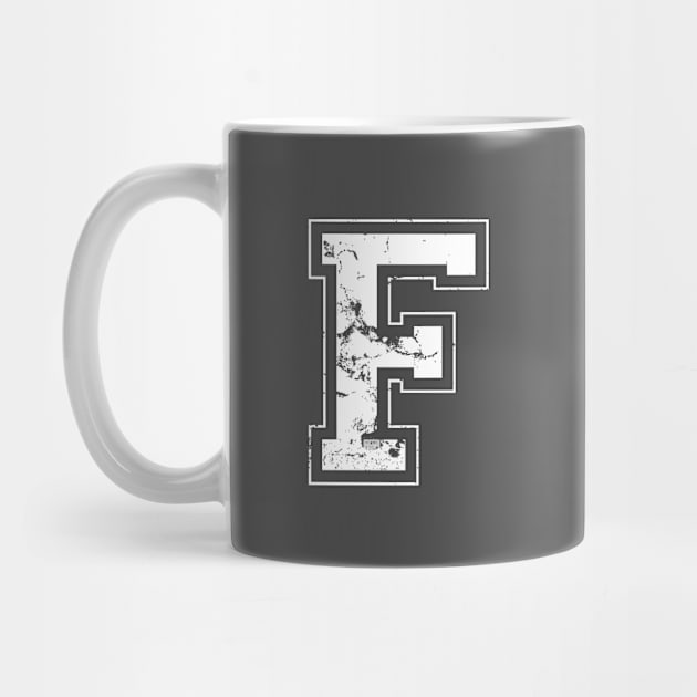 Initial Letter F White Jersey Sports Athletic Player by porcodiseno